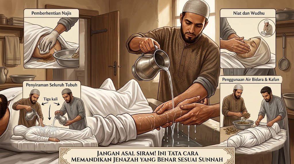 Panduan tata cara memandikan jenazah yang benar sesuai sunnah di pemakaman muslim